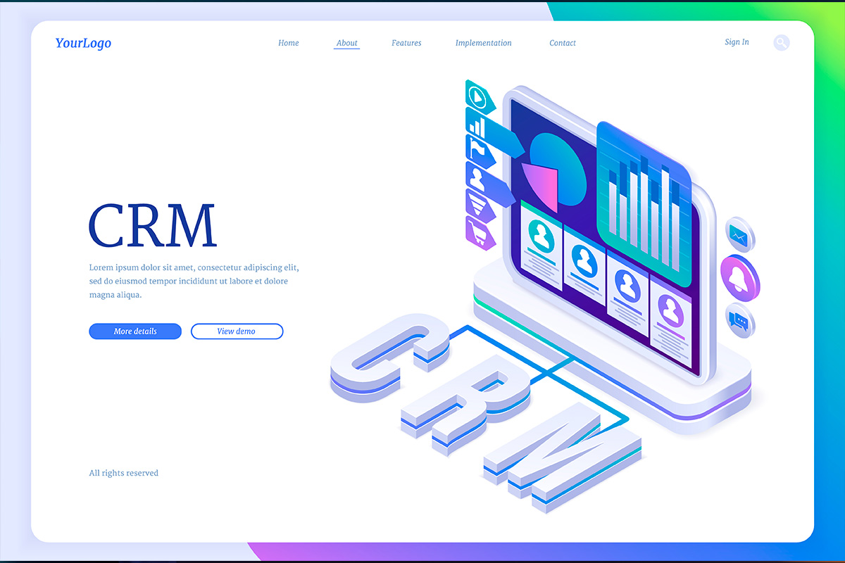Tela de CRM com funil de vendas